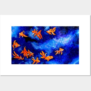 Space Goldfish Posters and Art